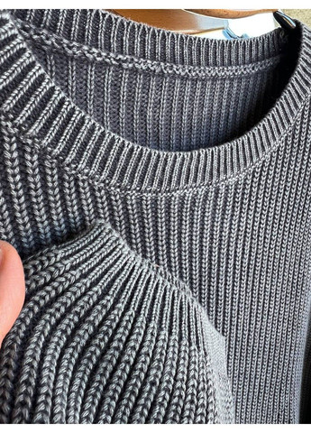 Графітовий демісезонний светр жіночий a-n 875 варка в'язка оверсайз one size No Brand