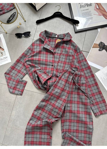 Бордова всесезон жіноча піжама з сорочкою та штанами сорочка + брюки Avanti