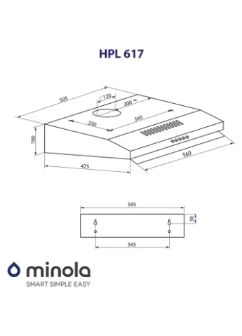 Витяжка HPL 617 I MINOLA (374116507)