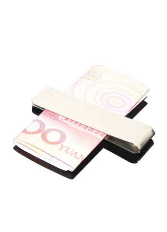 Стильний затискач для грошей, кліпса для купюр із лінійкою "Long" металевий (сріблястий) China (366874772)