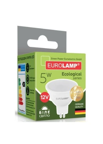 Лампочка LED SMD MR16 5W GU5.3 4000K 12V (LED-SMD-05534(12)(P)) Eurolamp (396878850)