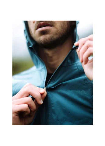 Синяя демисезонная куртка tempest waterproof jacket mns Compressport
