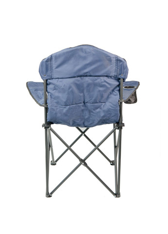 Крісло портативне NeRest Турист сірий з синім стілець для кемпінгу з підлокітниками та спинкою ProDobro (367265457)