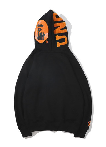 Толстовка чорна Bape A Bathing Ape Shark Black Full Zip Hoodie Mens (356677826)