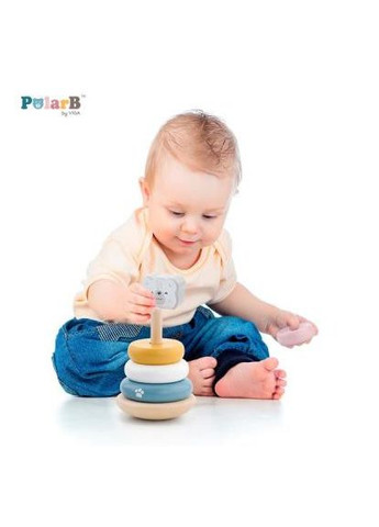 Развивающая игрушка (44005) Viga Toys Пирамидка PolarB Белый медведь (366656161)