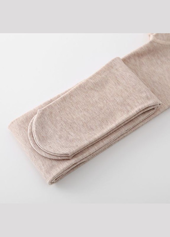 Колготки бавовняні на флісі в рубчик 1200D бежеві No Brand (314862683)