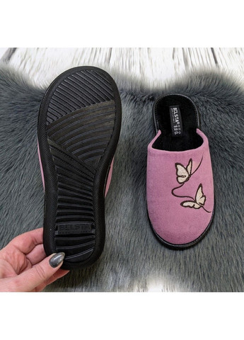 Сиреневые тапочки домашние женские Белста с вышивкой
