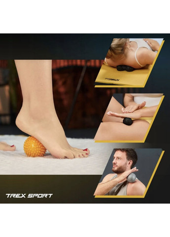 Набор массажных мячей TX-005MSC 5в1 для йоги и фитнеса EPP TREX Sport (361951990)