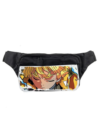 Сумка на пояс (через плечо) бананка, Аниме Клинок, уничтожающий демонов #008 унисекс, 14*22 см, черный No Brand (316121519)