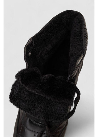 Кроссовки женские зимние на меху, 248RK03 No Brand чёрно-белые (367166338)