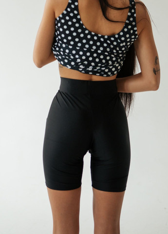 Чорно-білий літній купальник плаття роздільний з велосипедками купальник-сукня, роздільний Ods