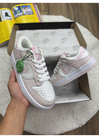 Рожеві Осінні кросівки чоловічі nike sb dunk low pink white найк сб данк No Brand