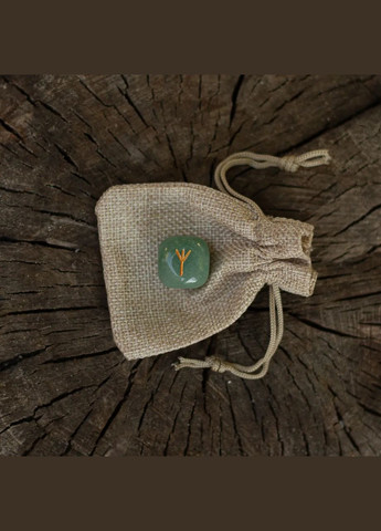 Руна Талісман Альгіз з натурального каменю Авантюрин d-20х15мм+- (ціна за 1шт) No Brand Руни (315440155)