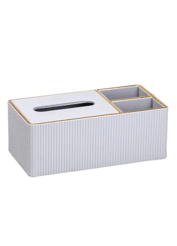 Салфетка-органайзер из эко-кожи 3 отделения 27*14*10 см Белый HP9128 No Brand (369966664)