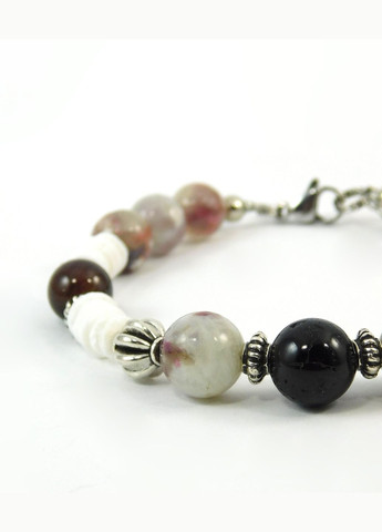 Браслет "Радужне" Турмалін, мушлі Скафарки 16 Fursa fashion (322313742)