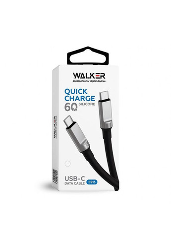 Кабель USB Type-C to Type-C black Walker C915 (369720189)