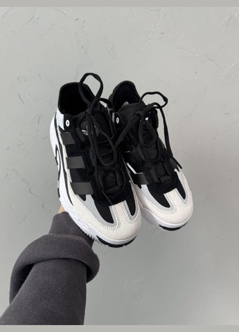 Кроссовки женские и мужские Adidas Niteball black white | Адидас Найтбол черные белые No Brand чёрно-белые демисезоны (316091134)
