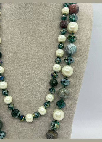 Агат, майорка и чешское стекло 14 мм 68 см No Brand (327273160)