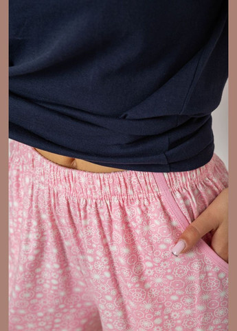 Синя піжама жіноча з принтом Polkan 243R10364