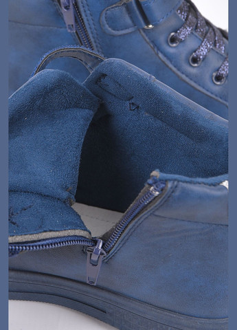 Темно-синій осінні кросівки дитячі темно-синього кольору на шнурівці Let's Shop