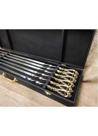 Набор шампуров Люкс в бронзе 6 предметов в кейсе 47330025 NB Art (346531215)