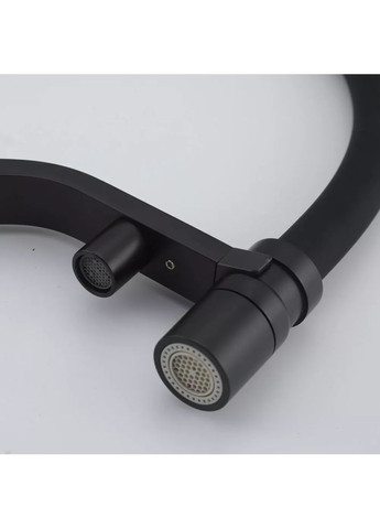 G4395-66 кухня під осмос одноваж. вис. силікон. вилив лат. шпилька карт. 90° Ø35 (чорний) {8/1} GAPPO (371881905)