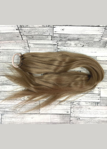 Накладний хвіст світло-русявий прямий No8 на гумці шиньйон термосхідний рівний No Brand 1056 (328450773)