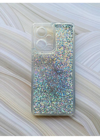 Чехол с плавающими блестками на Xiaomi Redmi Note 12 Pro Plus Серебристый Creative (360672619)