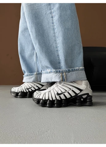 Білі літні кросівки nike shox tl black/white найк шокс тл No Brand