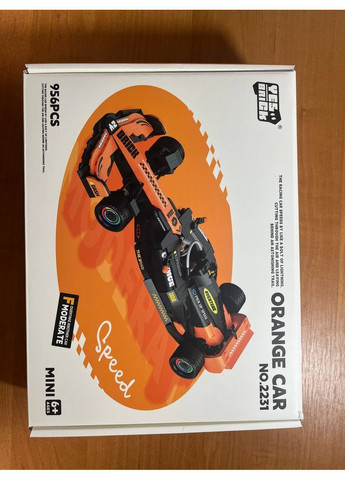 Конструктор Гоночный болид Формулы-1 ZEST BRICK "ORANGE CAR" (956 деталей) CaDa Перегоновий болід Формули-1 ZEST BRICK "ORANGE CAR" (365653773)