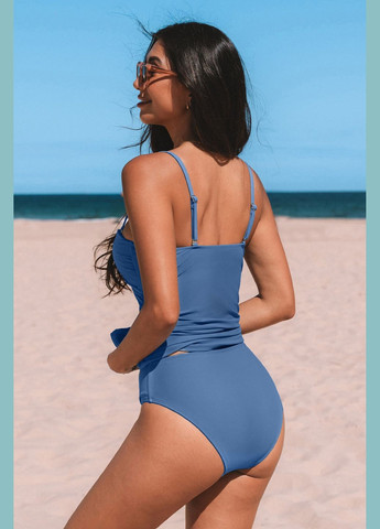 Синие купальные трусики однотонные CUPSHE