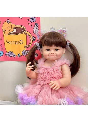 Реалістична Кукла Реборн 55 см повністю силіконова Doll Baby Born К0100612 Reborn (370888697)