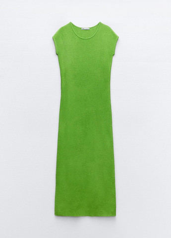 Зелена повсякденний сукня Zara однотонна