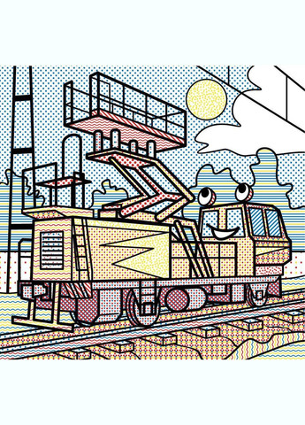 Водные раскраски "Железнодорожная техника" (укр) Crystal Book (F00026462) No Brand (362430759)