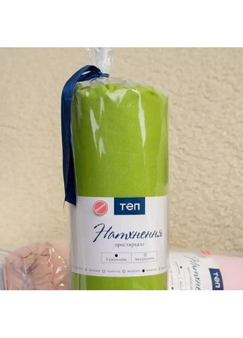 Простынь с резинкой 180*200 см Ранфорс гипоаллергенная Зеленая (27760180200) ТЕП (365851681)