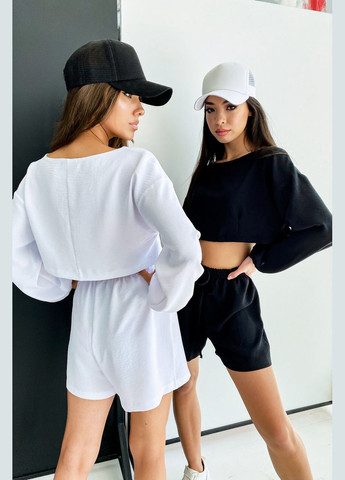 Літній костюм топ з шортами. Білий Seventeen (345707909)