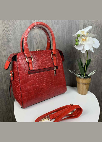 Модна жіноча сумка через плече з брелоком, сумочка під рептилію екошкіра зміїна (BRT) Brettani (336552245)