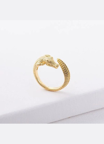 Кольцо под золото крокодил перстень в виде животного крокодила р. регулируемый Fashion Jewelry (289717595)