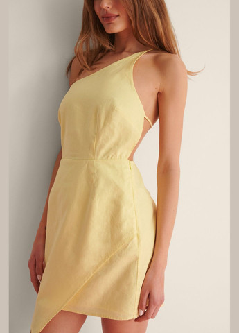 Світло-жовтий сукня літо,світло-жовтий, NA-KD