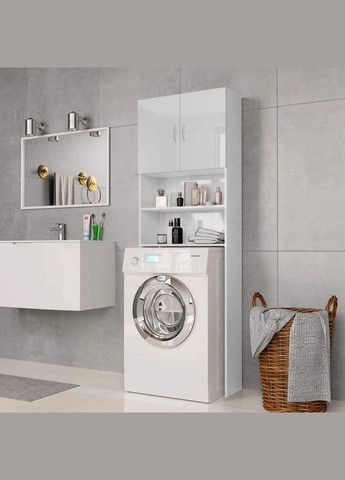 Стеллаж над стиральной машиной из дерева Острава зефир (ССМ-000220) No Brand (328293490)