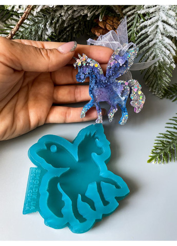 Молд Единорог форма для новогодних игрушек на елку силиконовая форма для эпоксидной смолы No Brand (370566425)