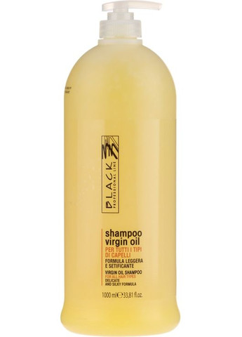 Шовковий шампунь для всіх типів волосся Virgin Oil Silkening Shampoo 1000ml (580869-90631) Black Professional Line (368630136)