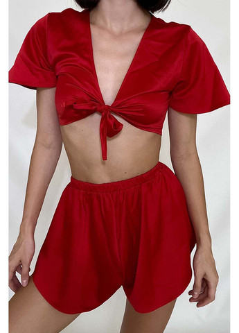 Красная пижама из шелка Perfect Female