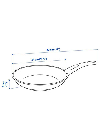 Сковорідка ІКЕА HEMLAGAD 24 см (10462222) IKEA (278408126)