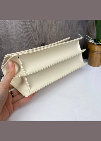 Женская мини сумка клатч с цепочкой на плечо Молочный No Brand (298996870)