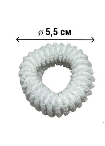 Набор махровых резинок для волос, ø 5,5 см (Калуш), цвет белый, упаковка 10 шт. No Brand (303282303)