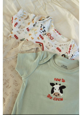 Набор боди для новорождённого Bebeli “”, 3 шт, короткий рукав New Brand Farm Life (349735361)