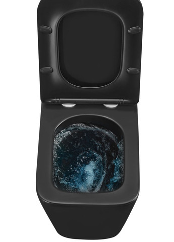 Унітаз підвісний Premium QUADRO-0301-T3 BLACK 490х340х360mm, система змиву TORNADO 3.0 (MP6587) Mixxus (332054370)