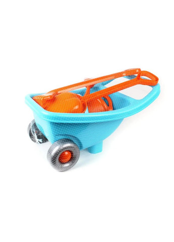 Набір садівника для гри з піском, дитяча тачка з лійкою та відром ТехноК (371646464)