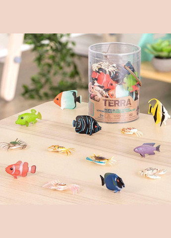 Набір фігурок тропічних риб та крабів Terra by (60 штук) тропічні рибки та краби Tropical Fish Battat (346391992)